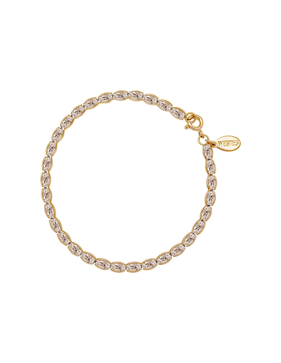 Pulsera con cristal Cup Chain con acabado pavé