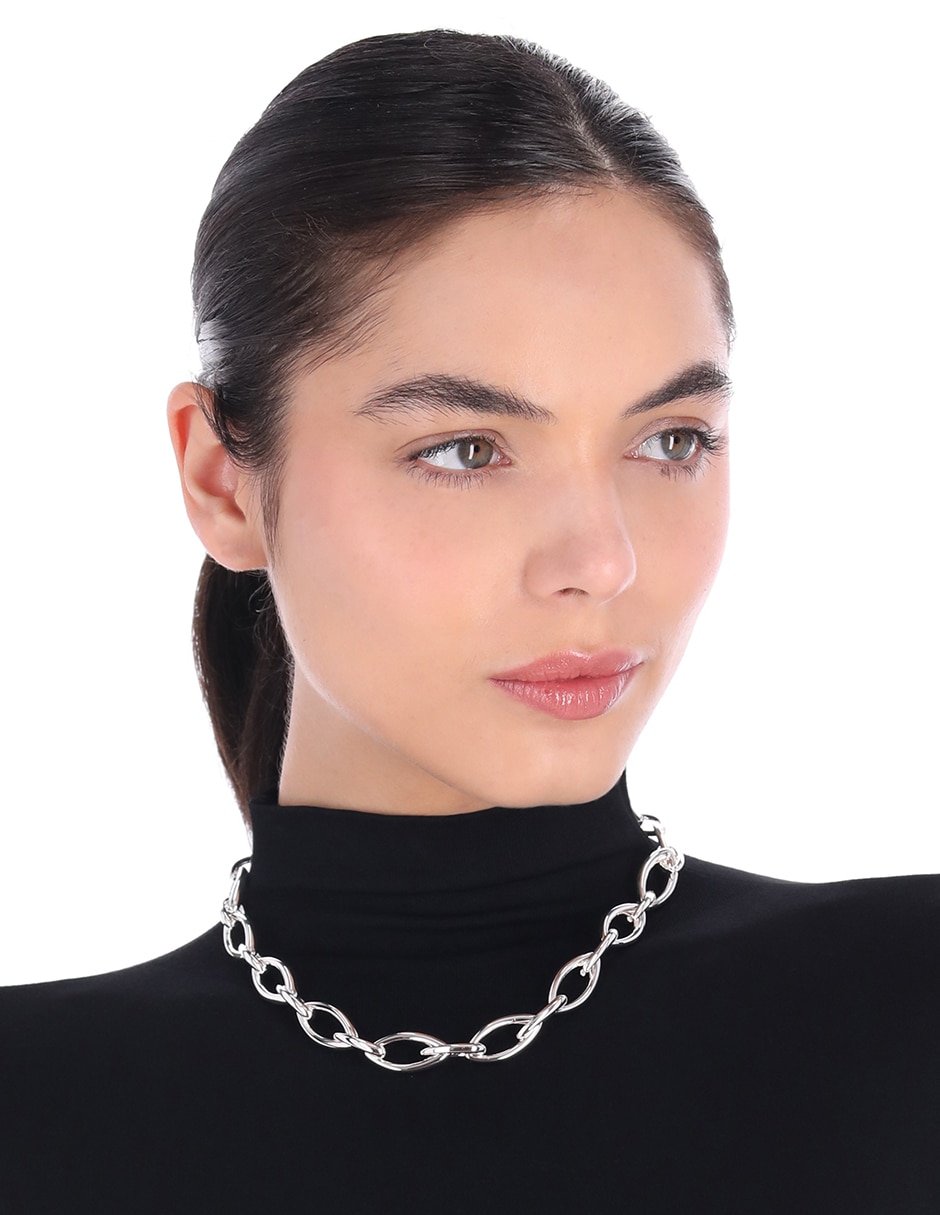 Collar silver navette 5