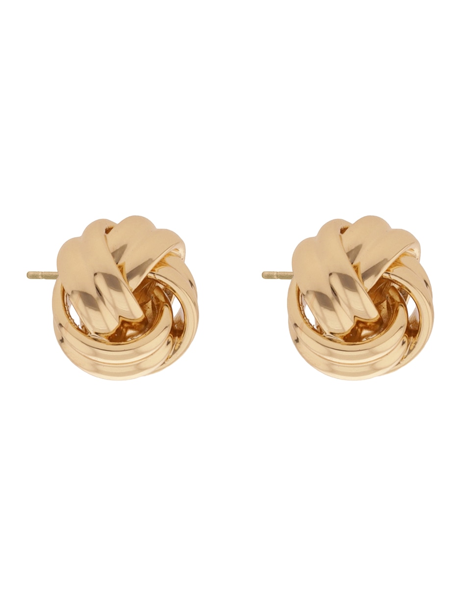 Aretes huggies circulares con acabado pulido 2