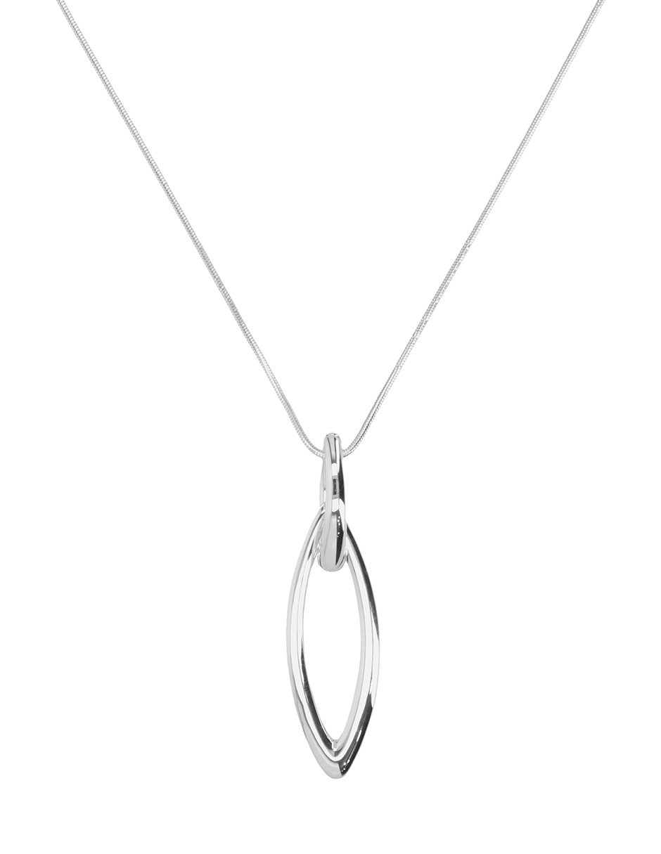 Collar silver navette