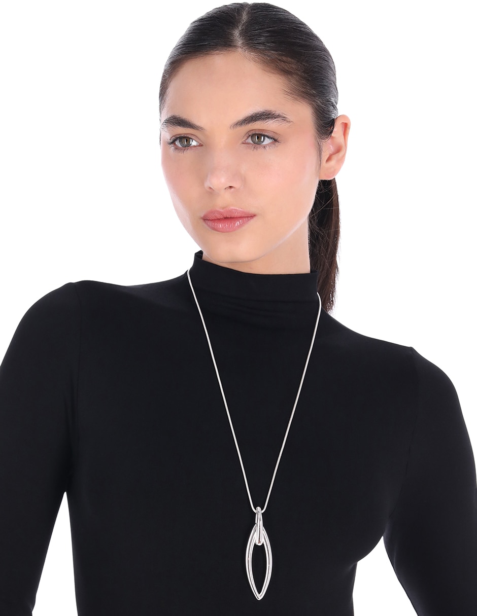Collar silver navette 5