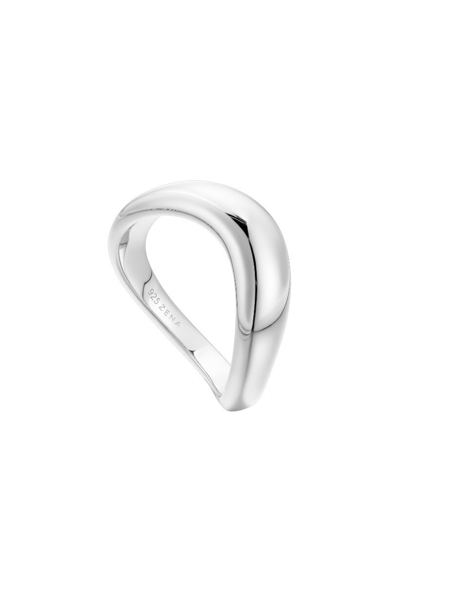 Anillo semicircular Classic Revisite P 925 de plata 2