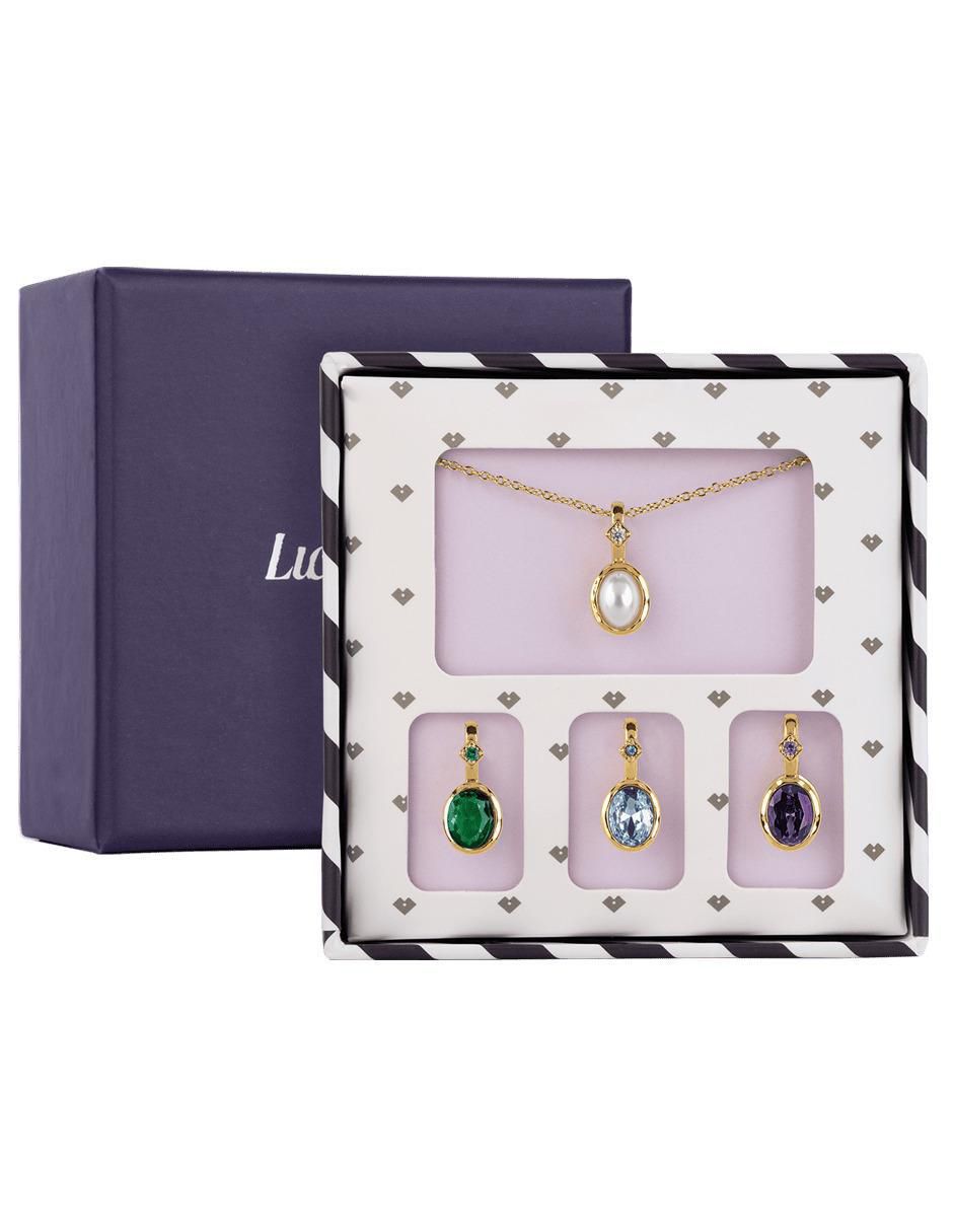 Set collar Alea 14 K zirconia cúbica