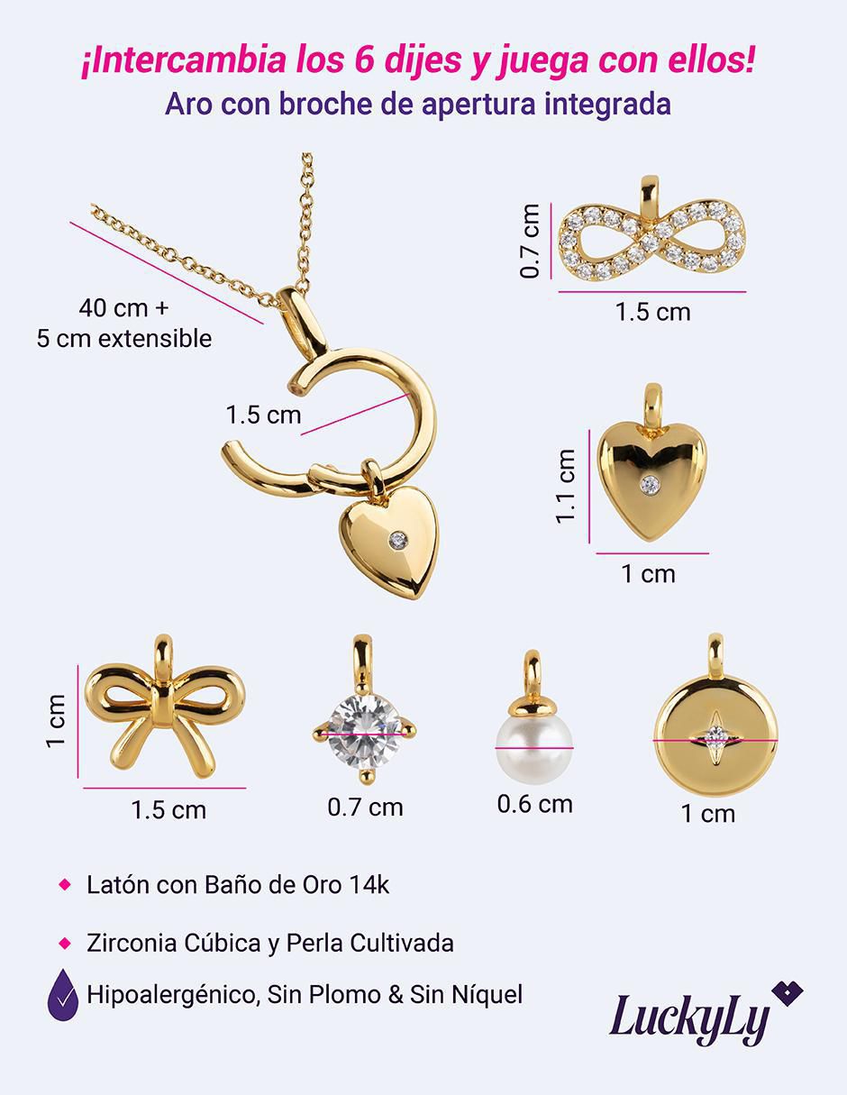 Set collar Alea 14 K zirconia cúbica 7