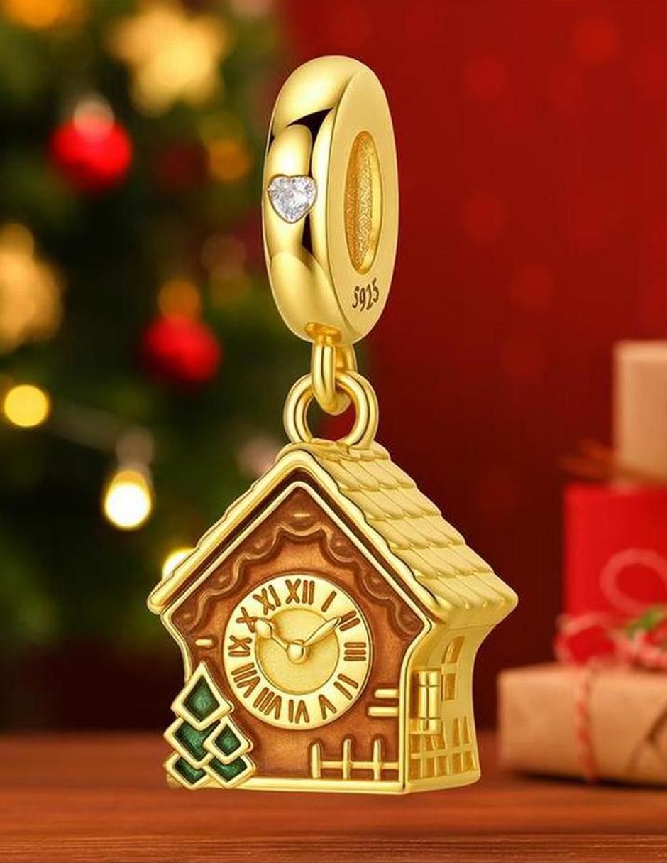 Charm de casa clock de plata P 925 5
