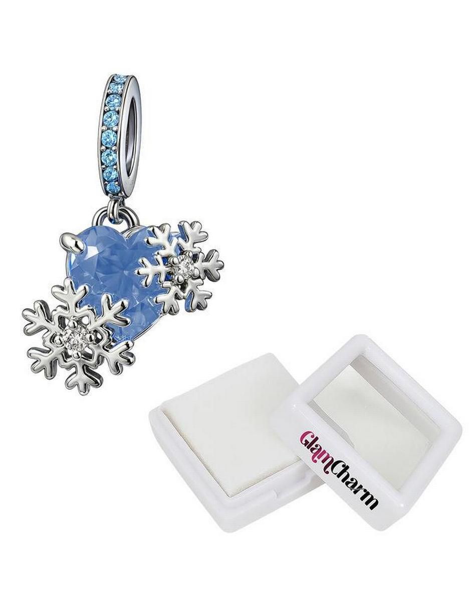 Charm de corazón copos de nieve de plata P 925 2