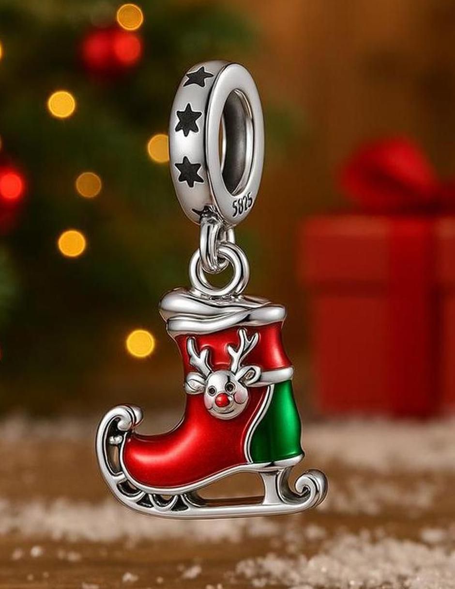 Charm de patines de plata P 925 4