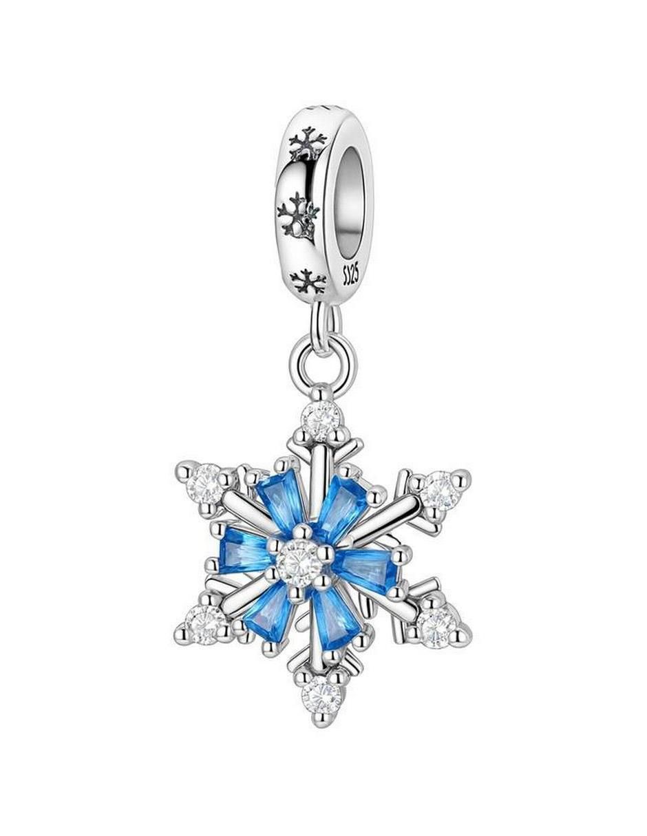 Charm de copo de nieve de plata P 925 Charm de copo de nieve de plata P 925