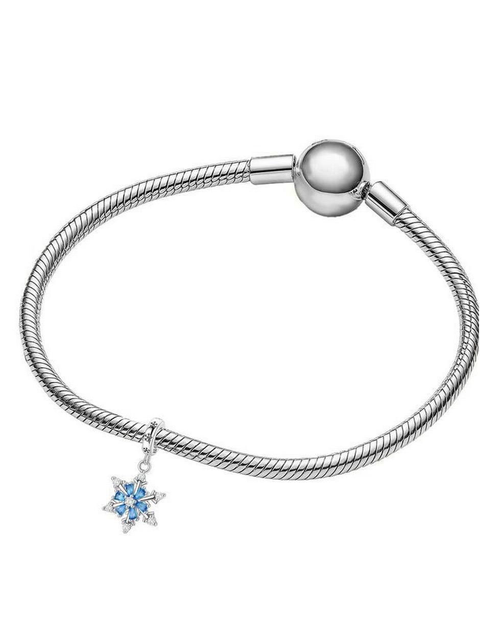 Charm de copo de nieve de plata P 925 2