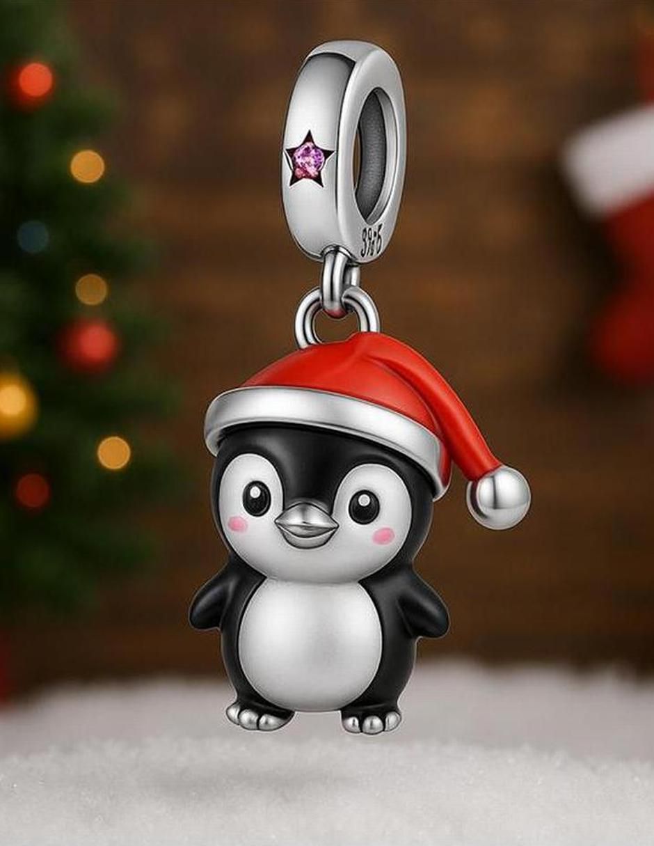 Charm de pingüino de plata P 925 3