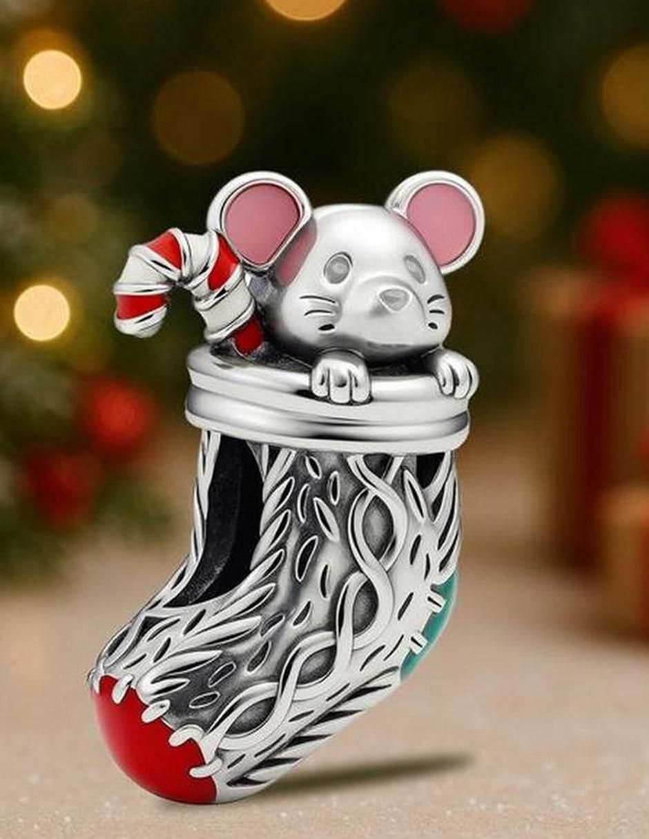 Charm de ratón de plata P 925 3