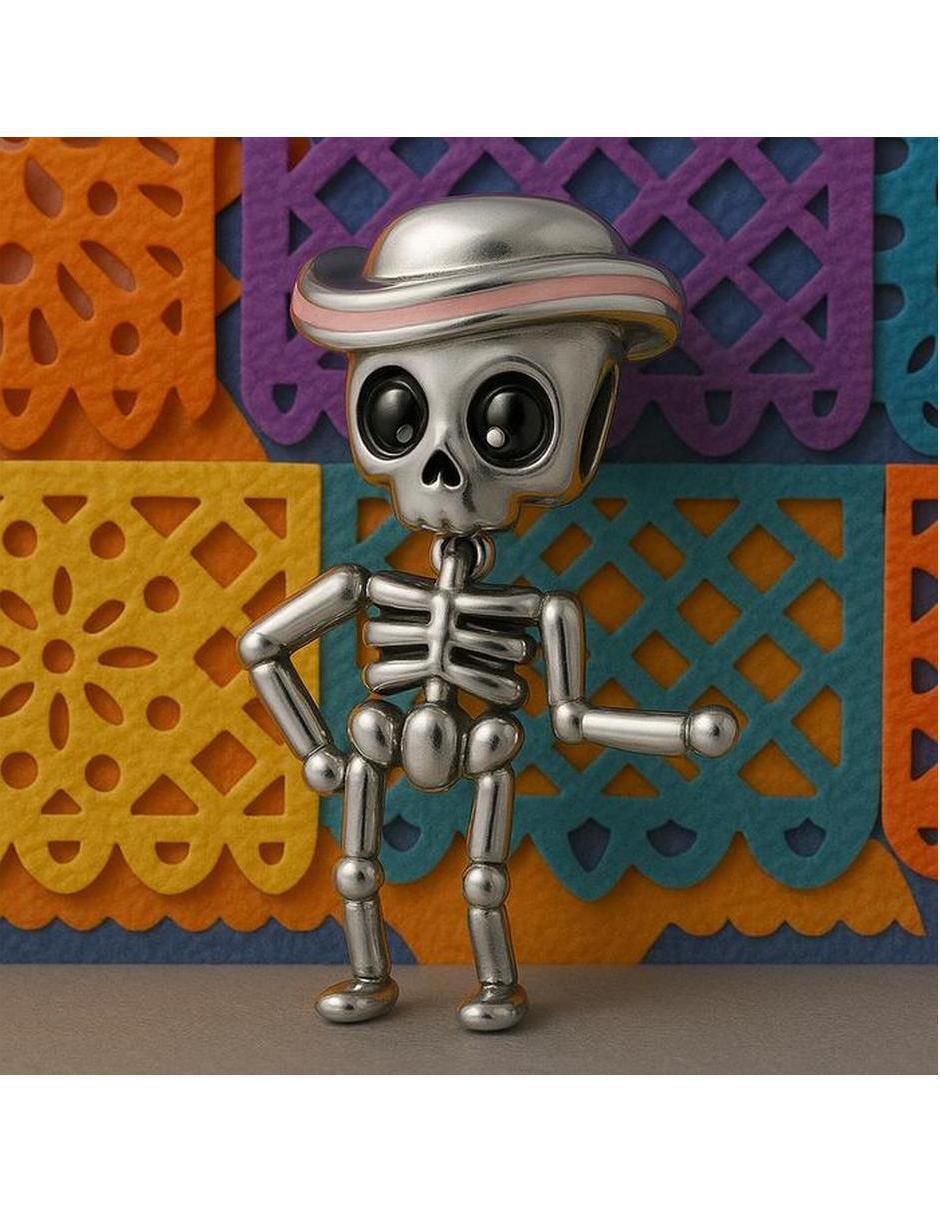 Charm de esqueleto de plata P 925 4
