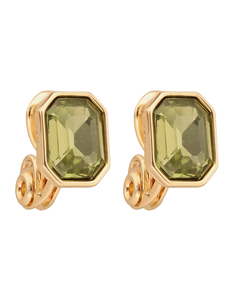 Aretes cortos cuadrados Breezy con acabado brillante 2