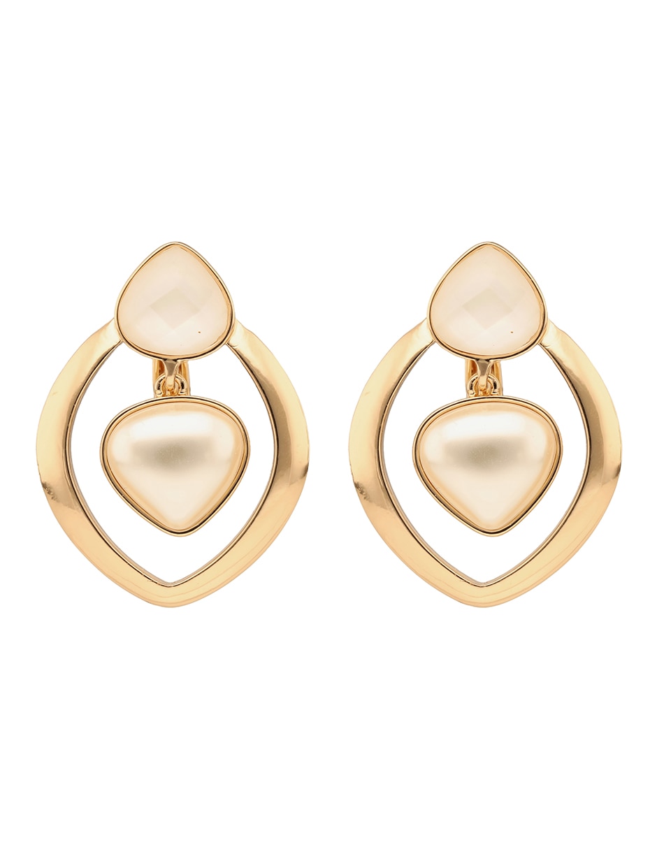 Aretes largos con acabado esmaltado