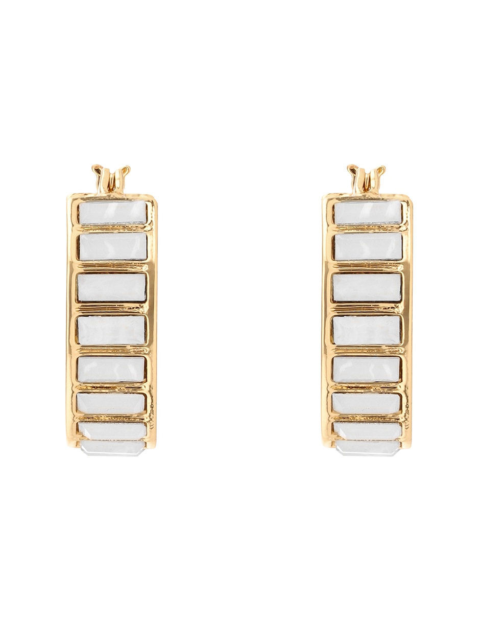 Aretes cortos Molly Recolors con acabado pavé