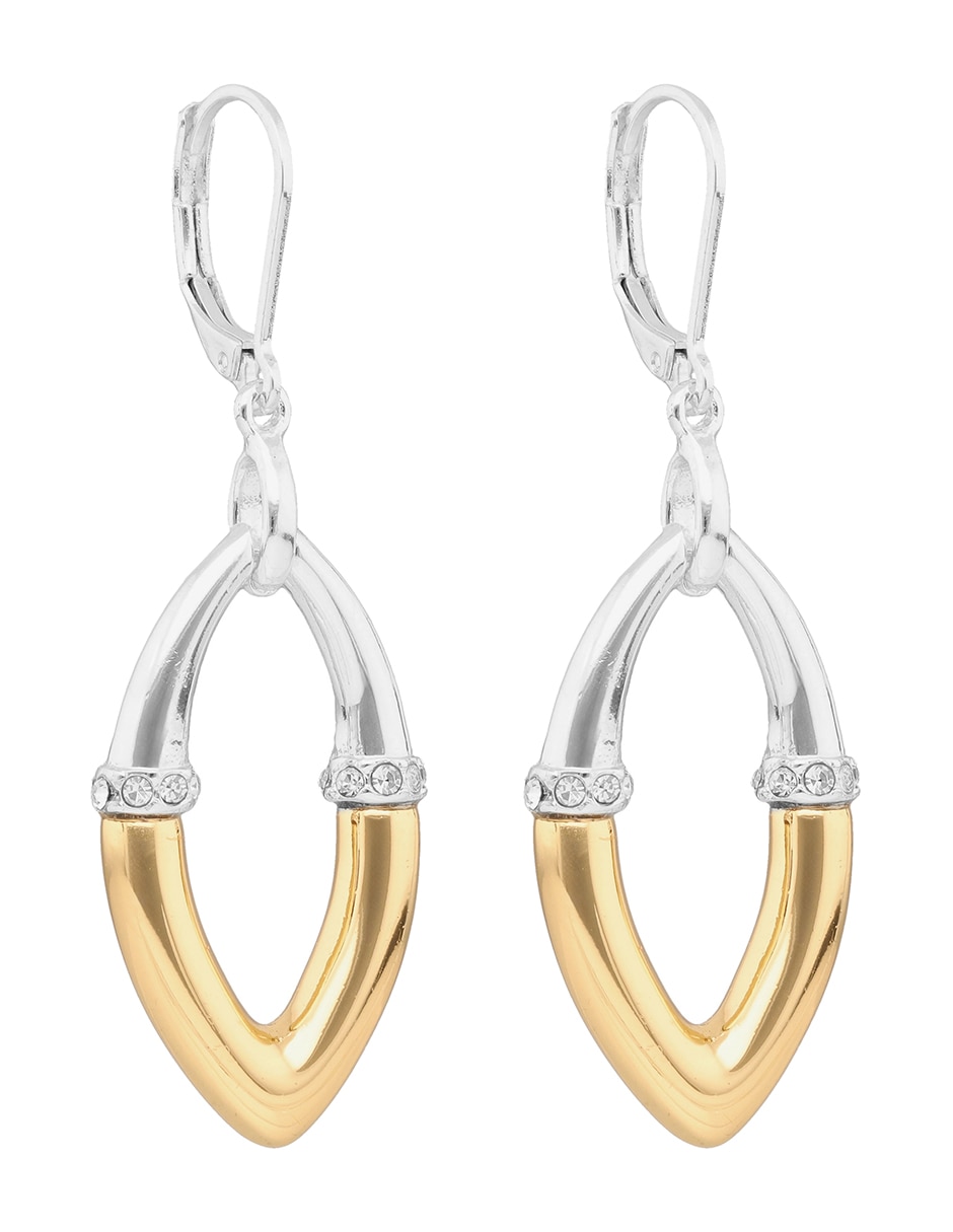 Aretes largos Tulip Time con acabado brillante 2