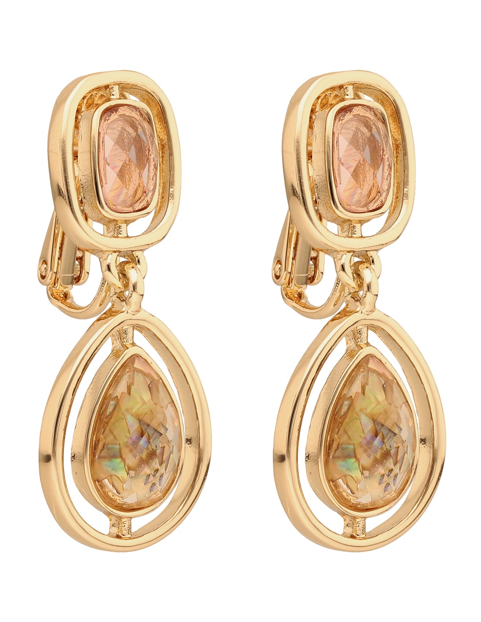 Aretes largos con acabado brillante 2