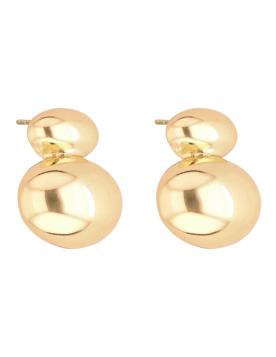 Aretes cortos con acabado brillante 2