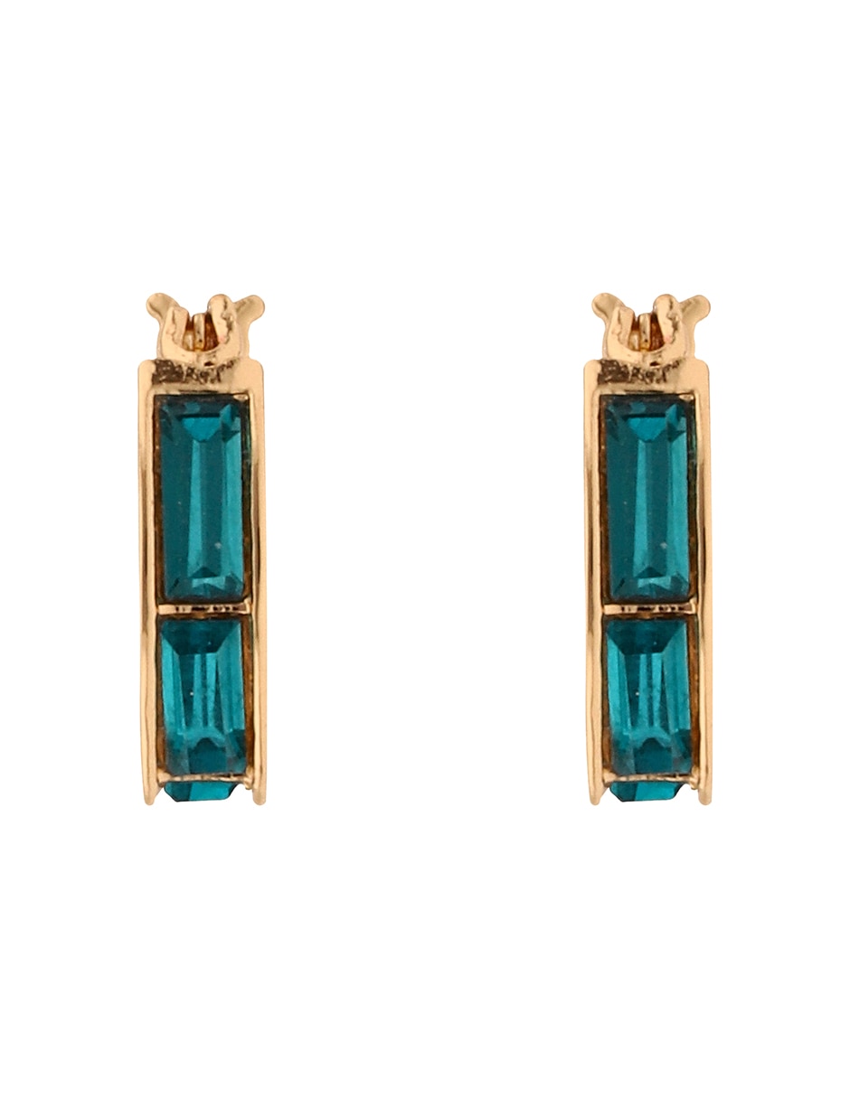 Aretes huggies Molly Recolors con acabado pavé Aretes huggies Molly Recolors con acabado pavé