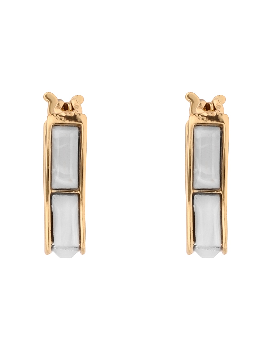 Aretes cortos Molly Recolors con acabado pavé