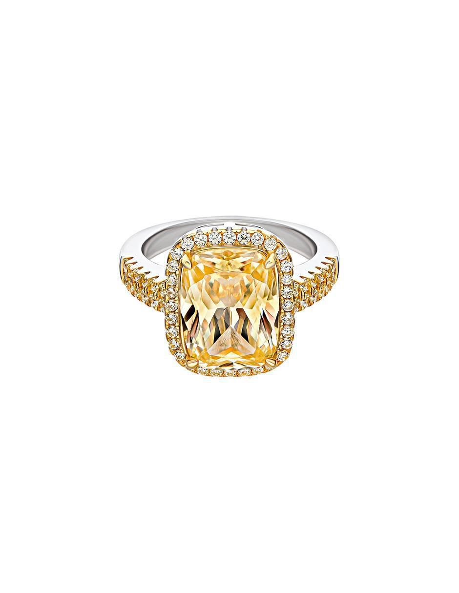 Anillo P 925 de plata topacio brillante