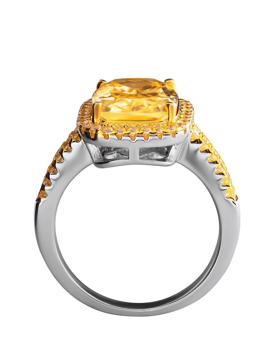 Anillo P 925 de plata topacio brillante 3