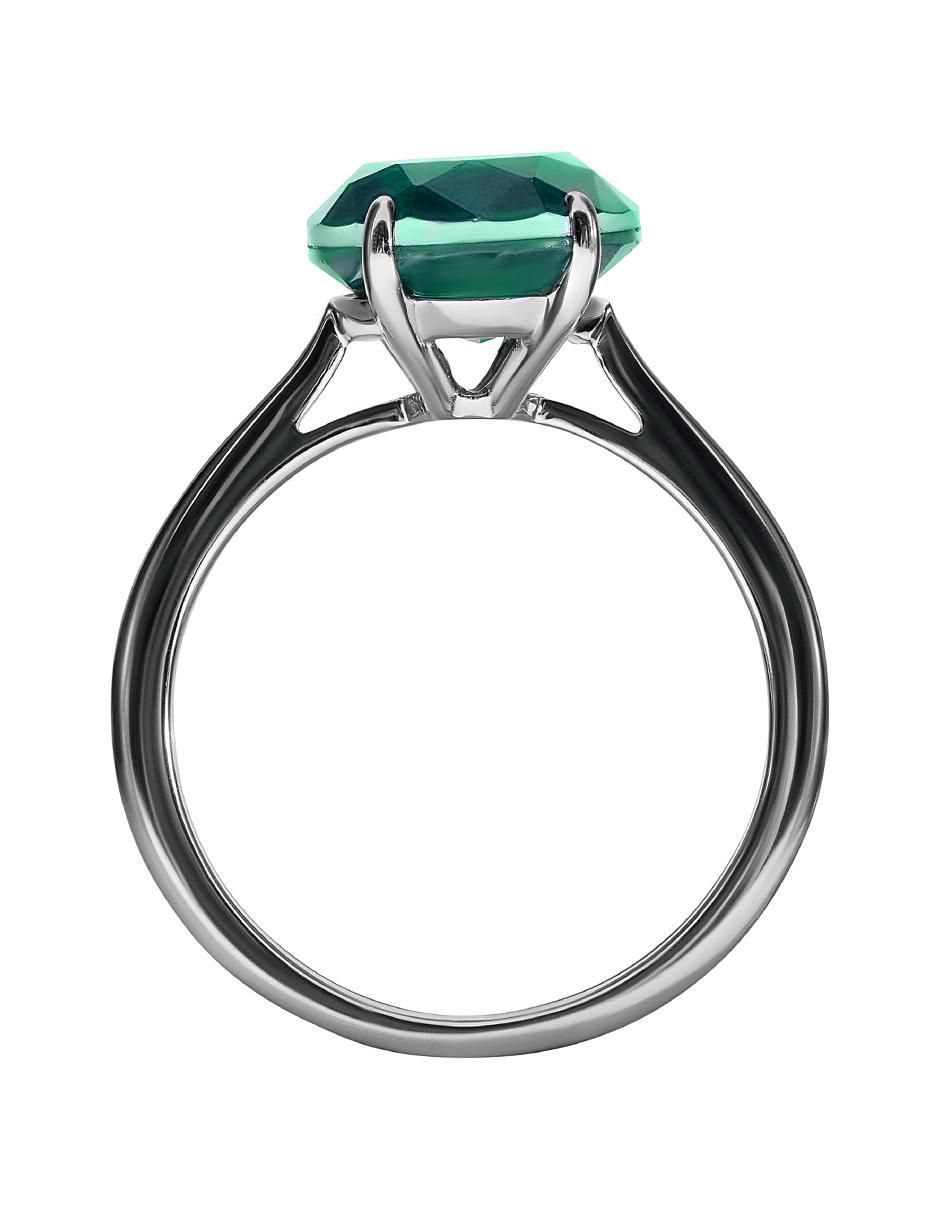 Anillo P 925 de plata esmeralda 3