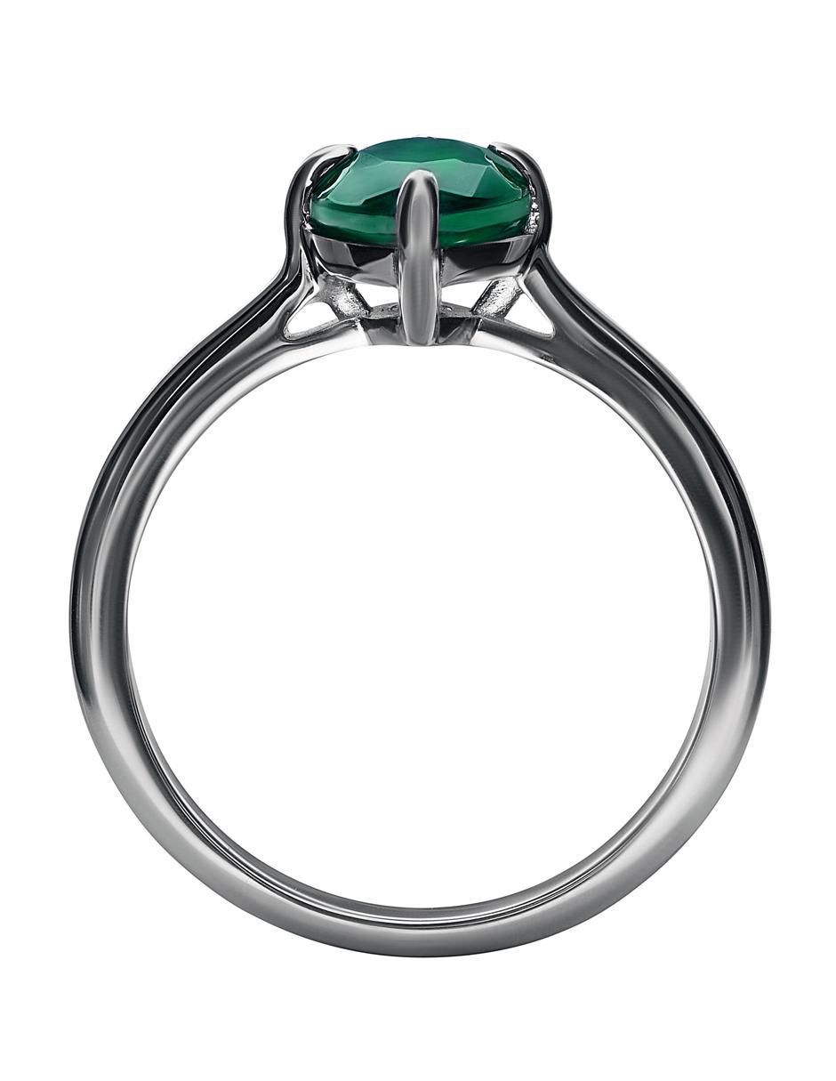 Anillo P 925 de plata esmeralda 3