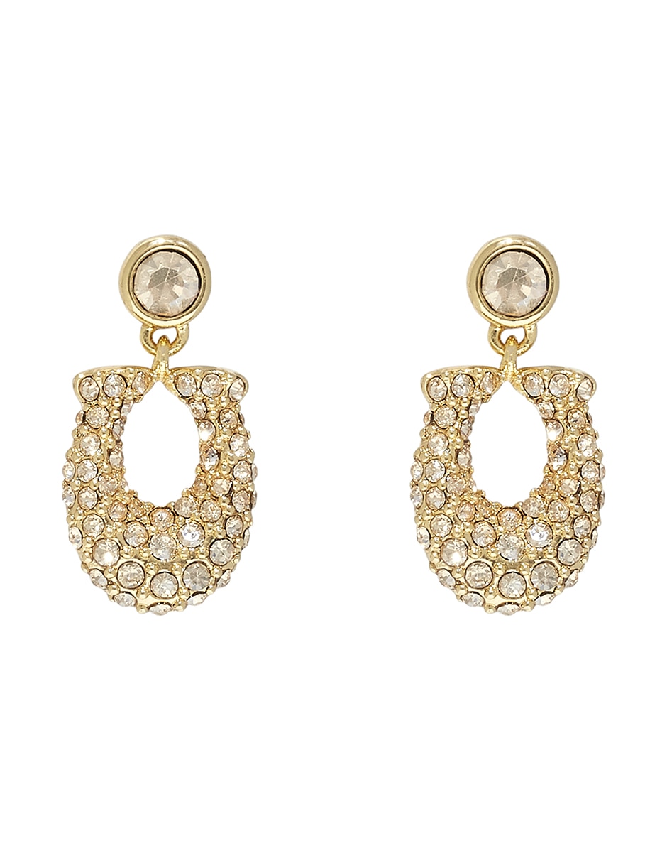 Aretes cortos con acabado pavé