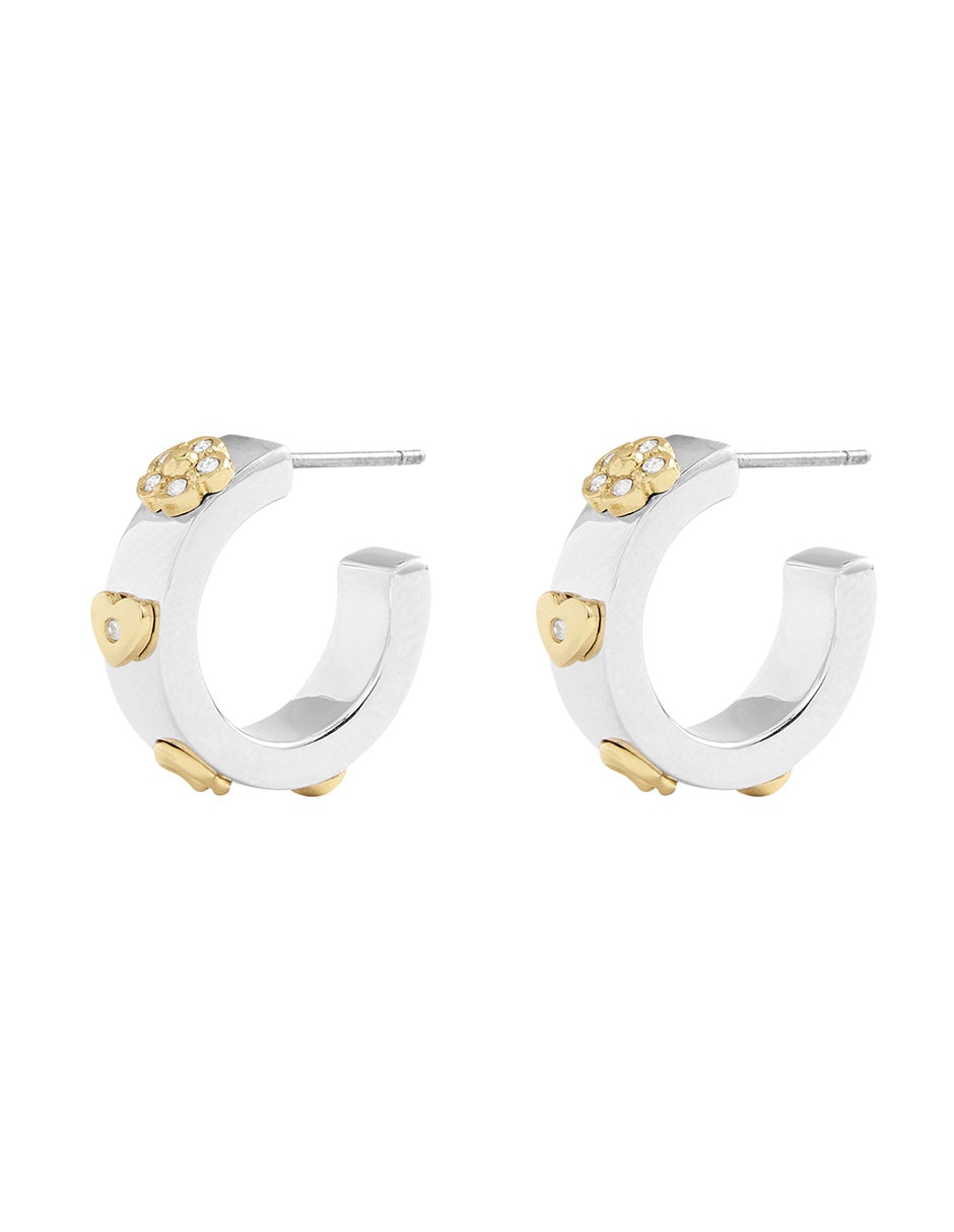 Aretes huggies con acabado brillante 2