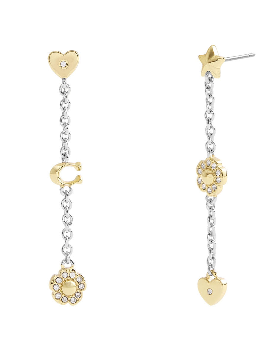 Aretes largos con acabado brillante 2