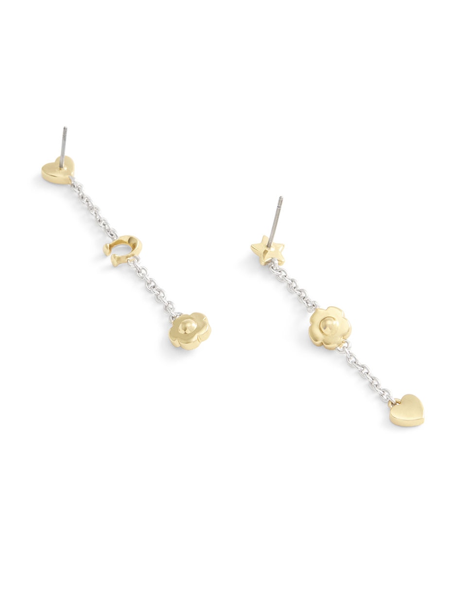 Aretes largos con acabado brillante 3