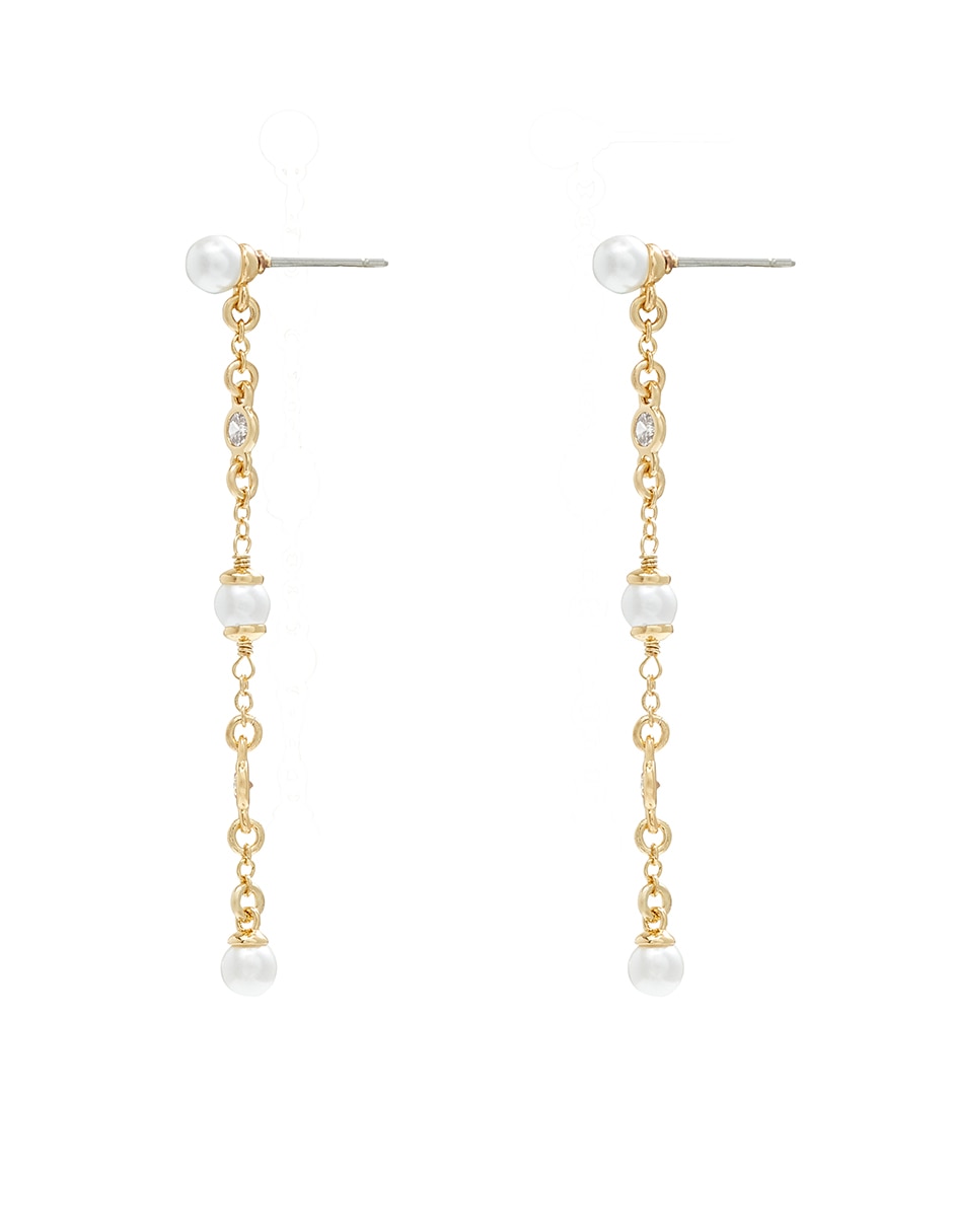 Aretes largos con acabado liso brillante 4
