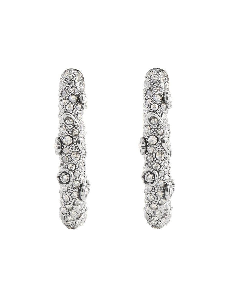 Aretes huggies con acabado pavé Aretes huggies con acabado pavé