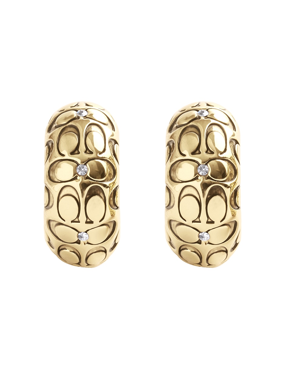 Aretes huggies con acabado brillante