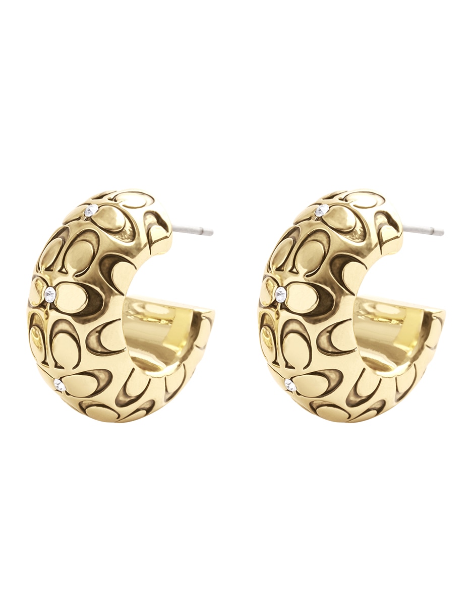 Aretes huggies con acabado brillante 2