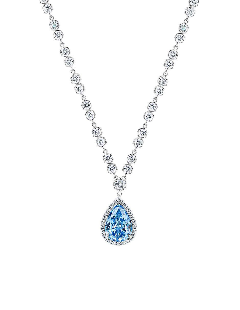 Collar de gota de plata P 925