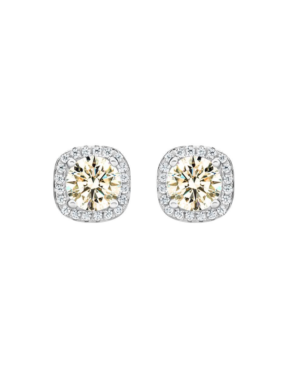 Broqueles de plata p 925 con acabado brillante topacio