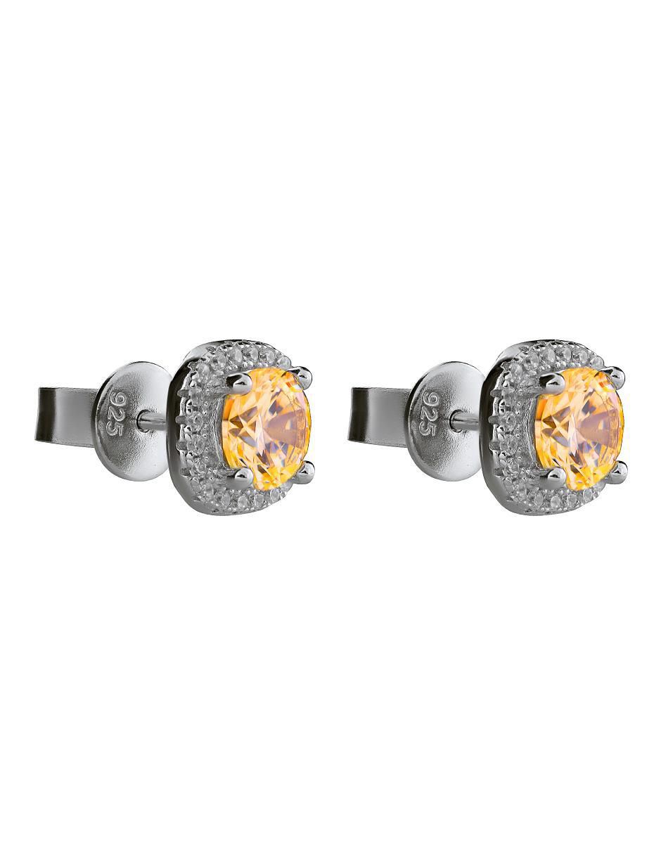 Broqueles de plata p 925 con acabado brillante topacio 2
