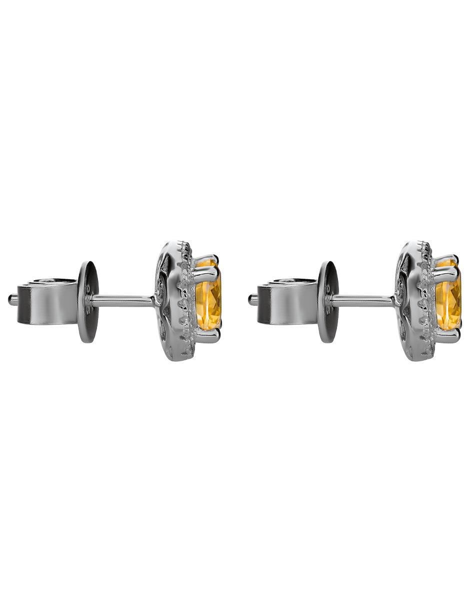 Broqueles de plata p 925 con acabado brillante topacio 3
