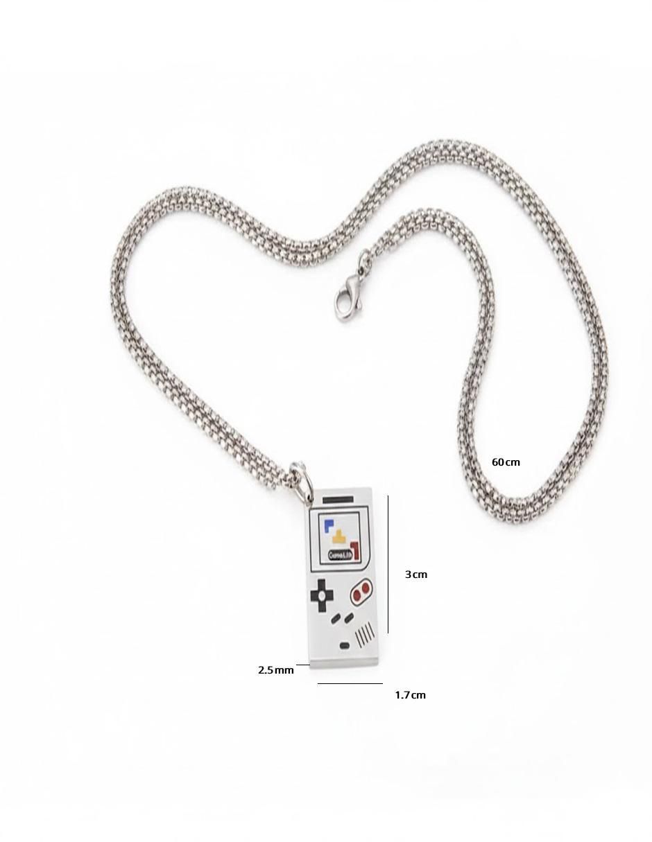 Collar con dije Game Boy rectangular 3