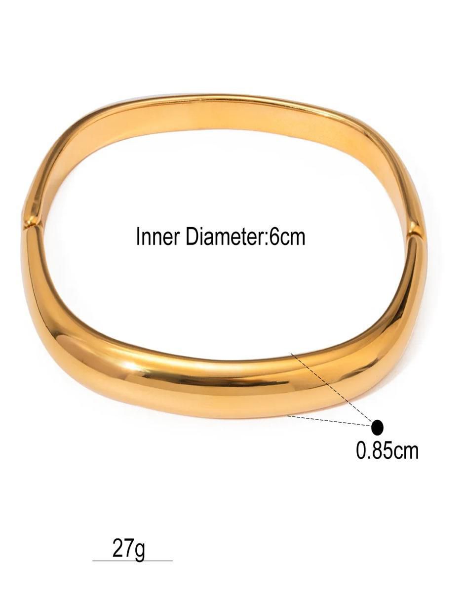 Brazalete de oro laminado 10 K acabado pulido 4