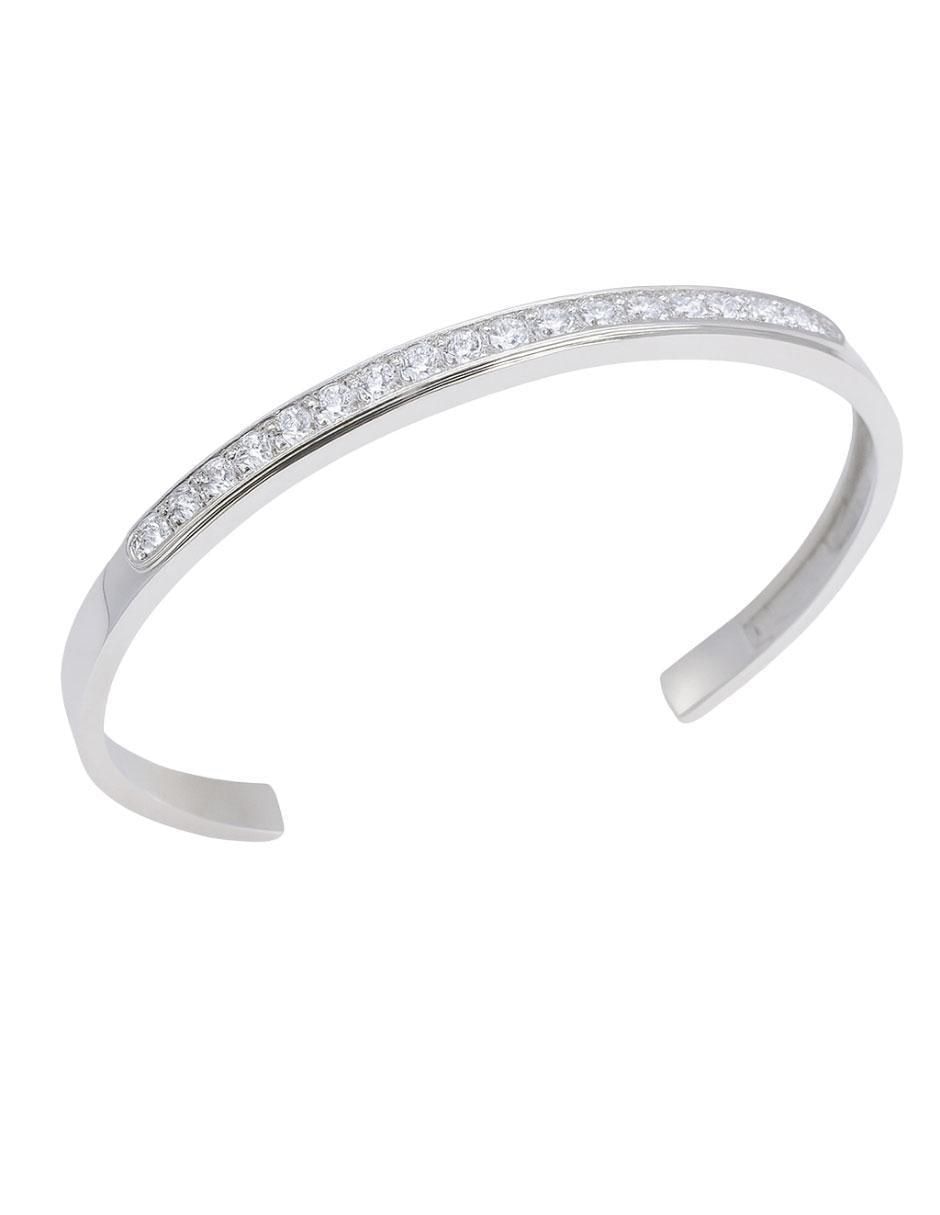 Brazalete de plata con zirconia P 925 acabado pavé 2