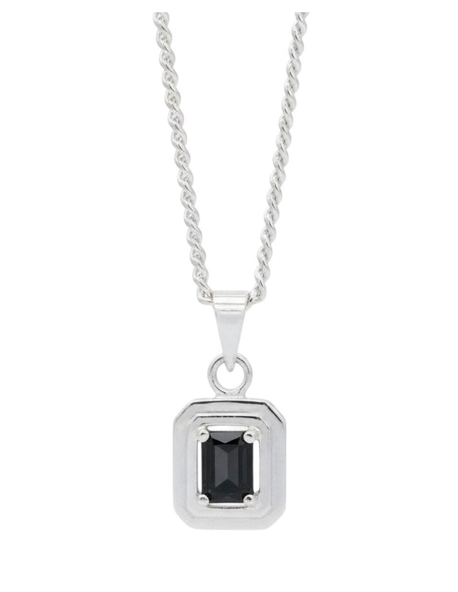 Collar con dije rectangular de plata P 925