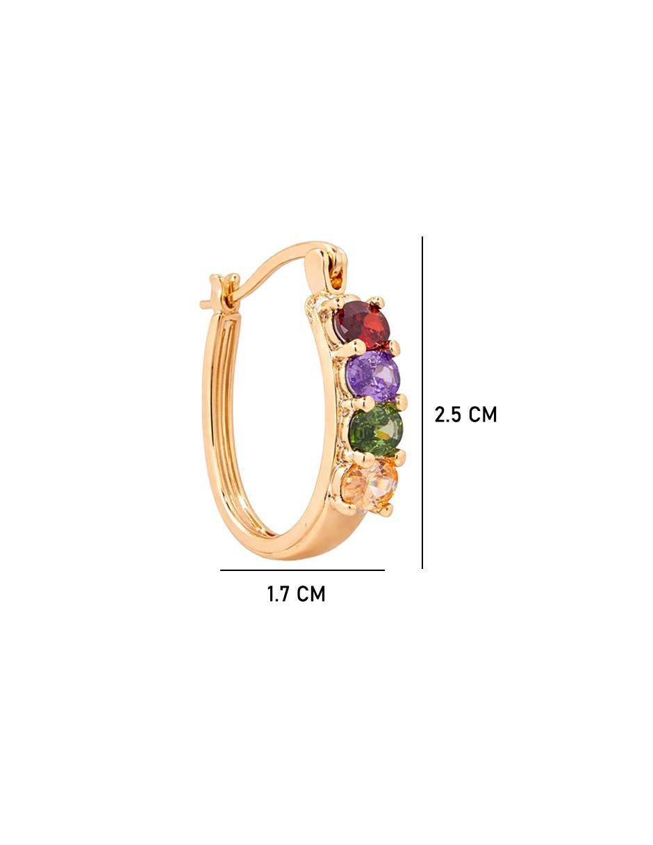 Arracadas con acabado brillante zirconia 5