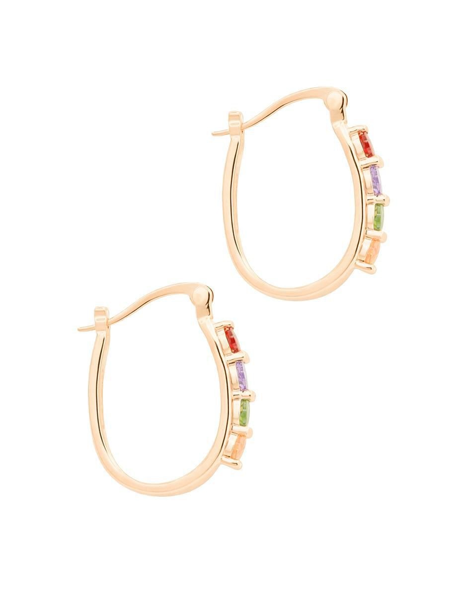 Arracadas con acabado brillante zirconia 3