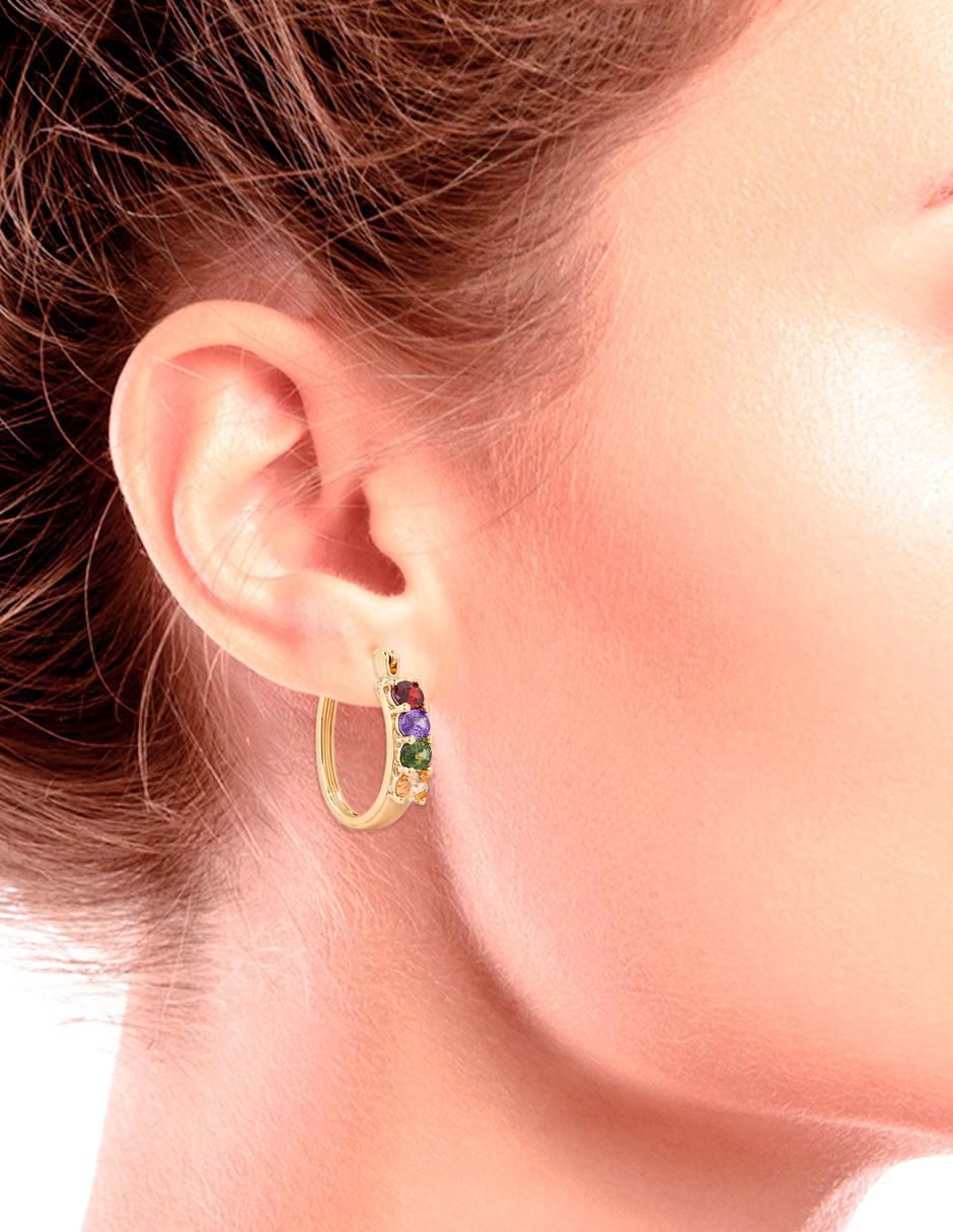 Arracadas con acabado brillante zirconia 4