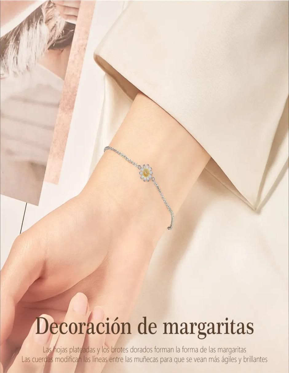 Aretes, collar y pulsera de flor 3