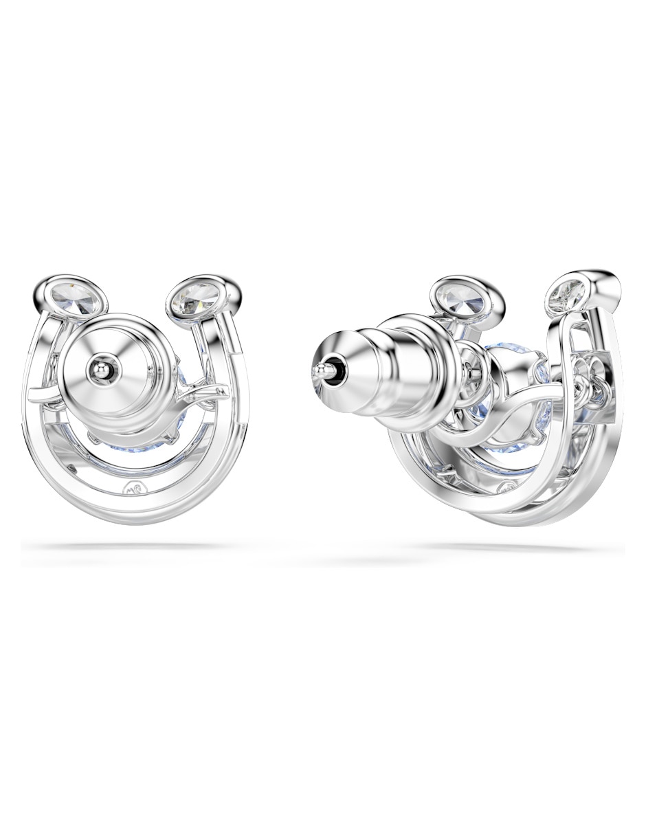 Aretes cortos de herradura con acabado brillante 4