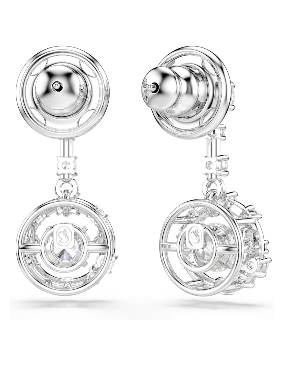 Aretes cortos redondos Constella Bars con acabado pavé swarovski 4